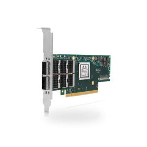 NVIDIA ConnectX-6 VPI 100G Dual-Port QSFP56 NIC product image with transparent background